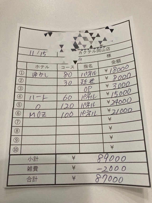 【11月15日￥87000】