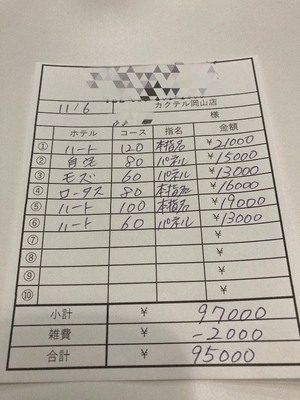 【11月6日￥95000】