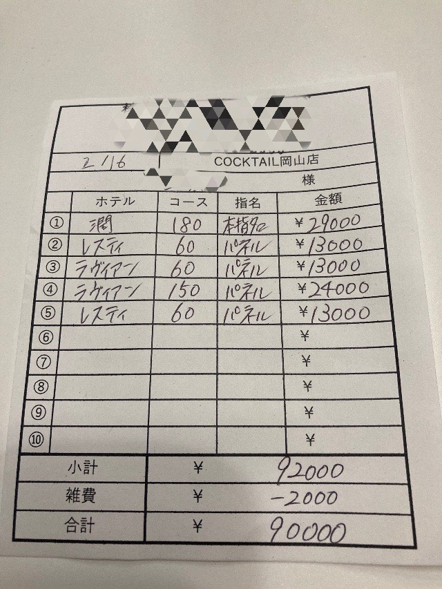 【2月16日￥90000】