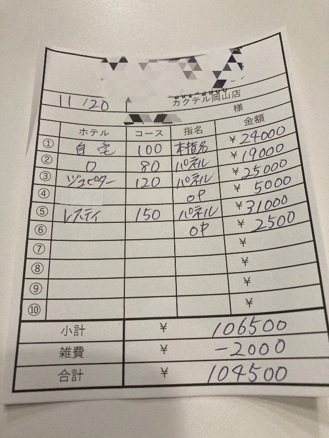 【11月20日￥104500】