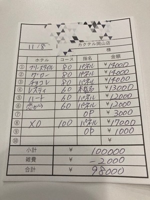 【11月8日￥98000】