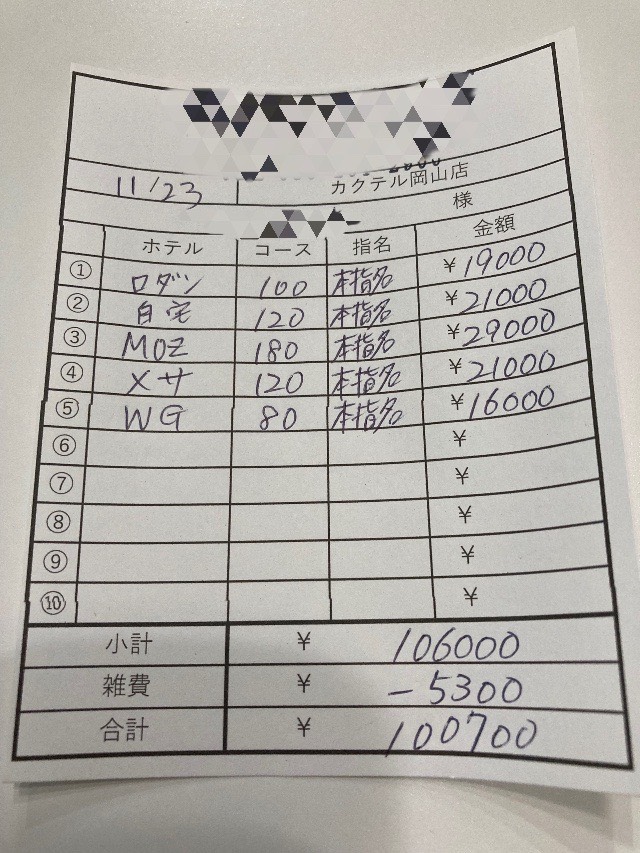 【11月23日￥100700】