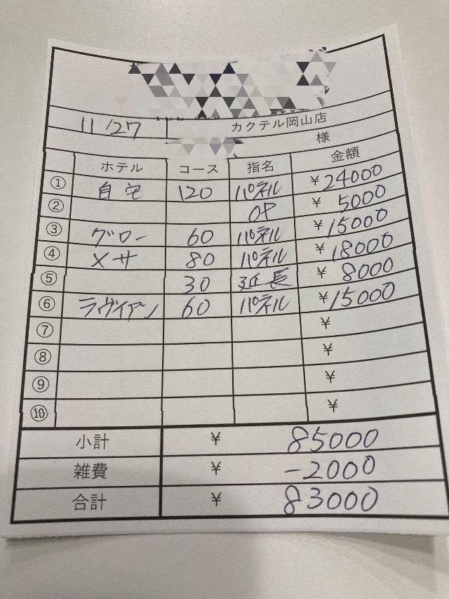 【11月27日￥83000】