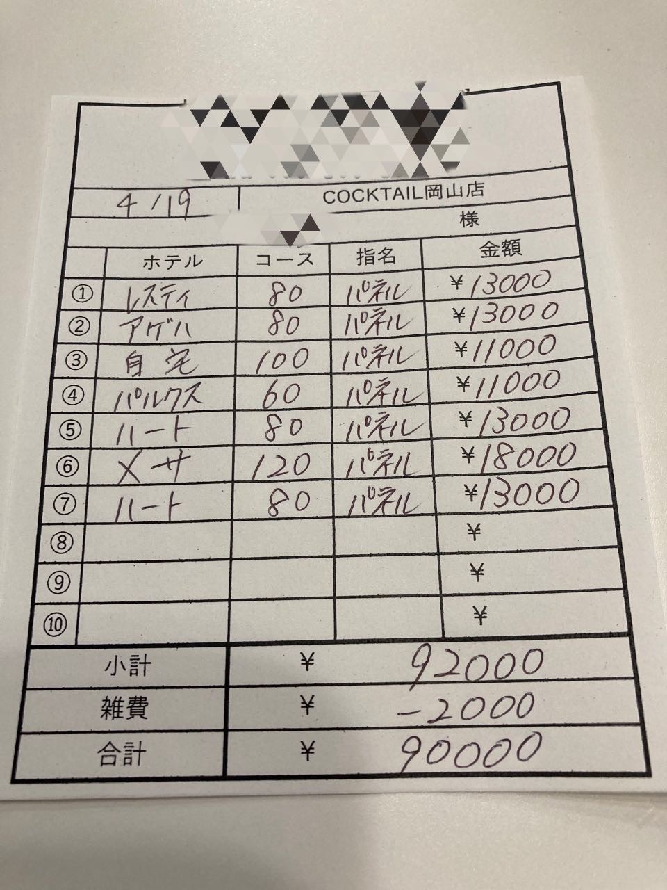 【4月19日￥70000】