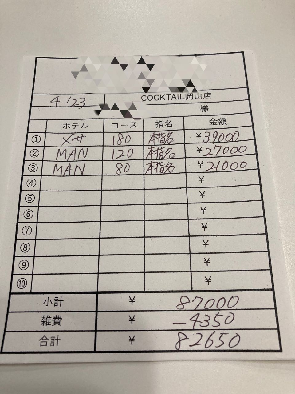 【4月23日￥82650】