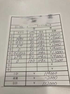 【11月10日￥112000】